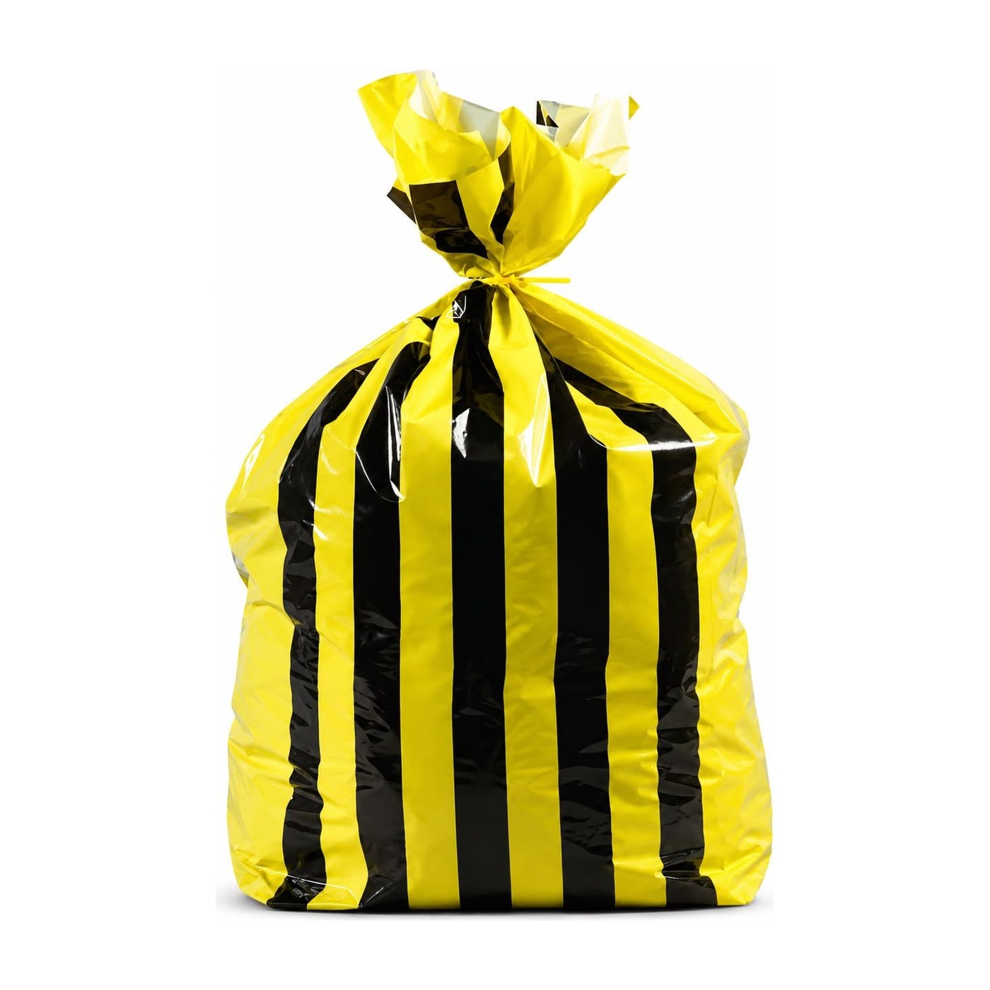 Yellow Tiger Stripe Waste Sacks