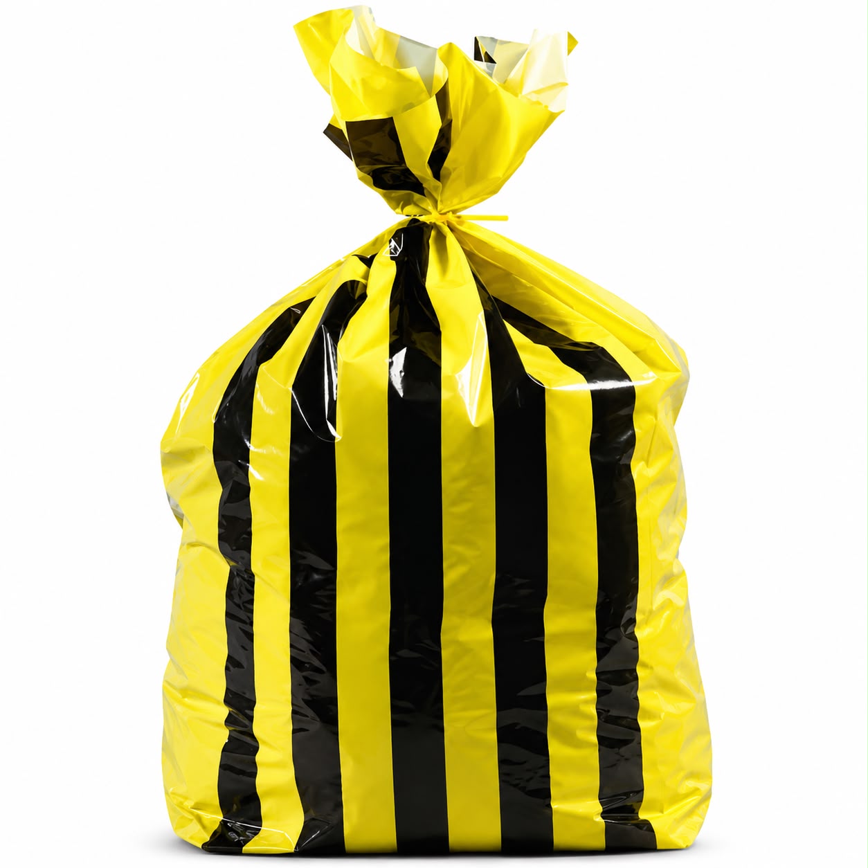 Yellow Tiger Stripe Waste Sacks